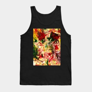 abstract marble vibrant colorful fluid art design Tank Top